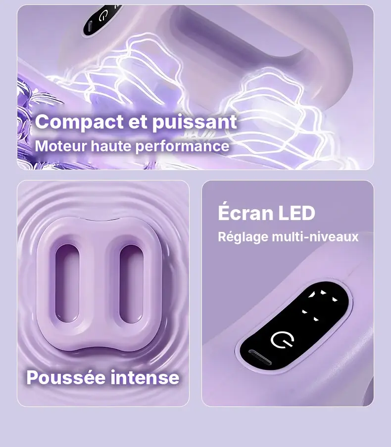 Détails de l'anneau : moteur compact et écran de réglage